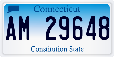 CT license plate AM29648