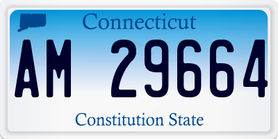 CT license plate AM29664