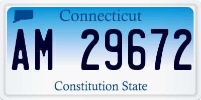 CT license plate AM29672