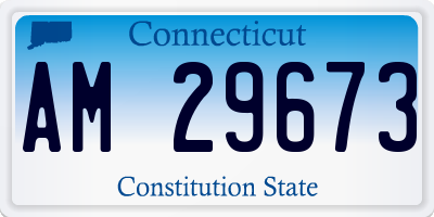 CT license plate AM29673