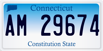 CT license plate AM29674
