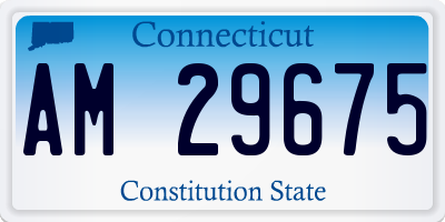 CT license plate AM29675
