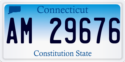 CT license plate AM29676