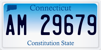 CT license plate AM29679
