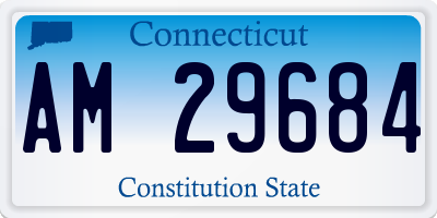 CT license plate AM29684