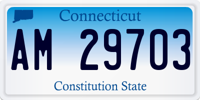 CT license plate AM29703