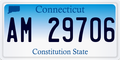 CT license plate AM29706