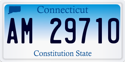 CT license plate AM29710