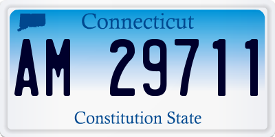 CT license plate AM29711