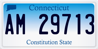 CT license plate AM29713