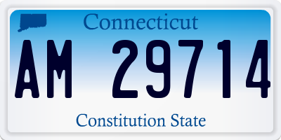 CT license plate AM29714