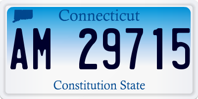 CT license plate AM29715