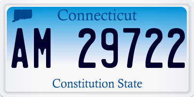 CT license plate AM29722