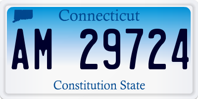 CT license plate AM29724