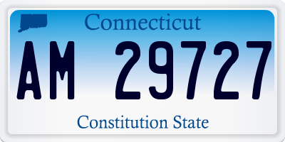 CT license plate AM29727