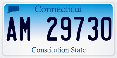 CT license plate AM29730