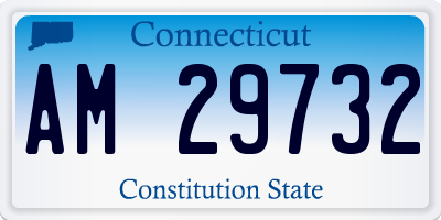 CT license plate AM29732