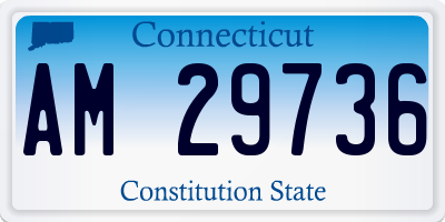 CT license plate AM29736