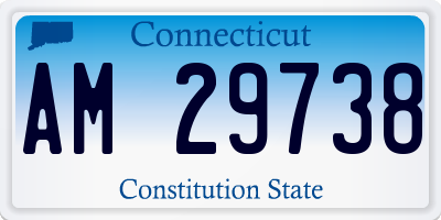 CT license plate AM29738