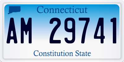 CT license plate AM29741