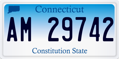 CT license plate AM29742