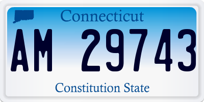 CT license plate AM29743