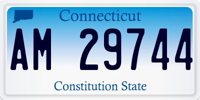 CT license plate AM29744