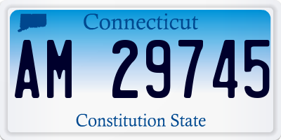 CT license plate AM29745