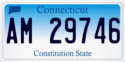 CT license plate AM29746