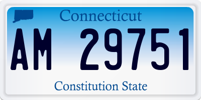 CT license plate AM29751