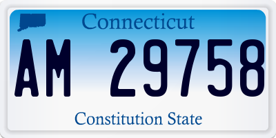 CT license plate AM29758