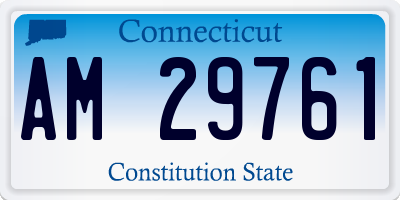 CT license plate AM29761