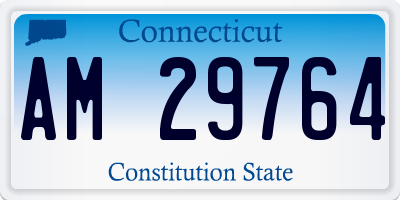 CT license plate AM29764