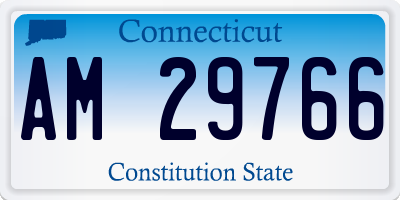 CT license plate AM29766