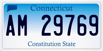 CT license plate AM29769