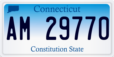 CT license plate AM29770