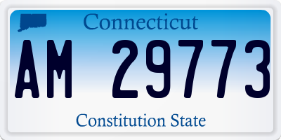 CT license plate AM29773