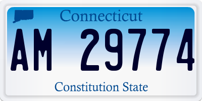 CT license plate AM29774