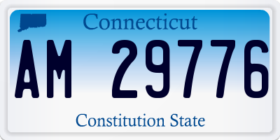 CT license plate AM29776