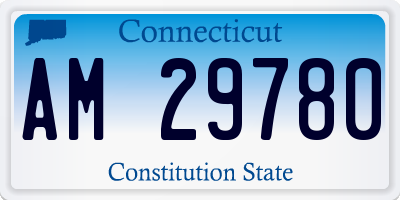 CT license plate AM29780