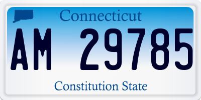 CT license plate AM29785