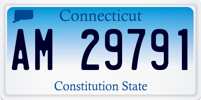 CT license plate AM29791