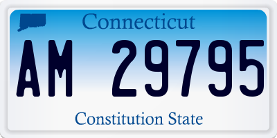 CT license plate AM29795