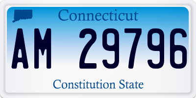 CT license plate AM29796