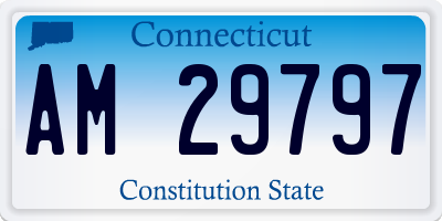 CT license plate AM29797
