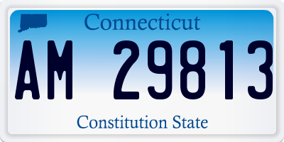 CT license plate AM29813