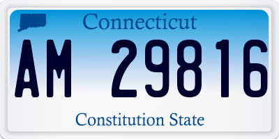 CT license plate AM29816