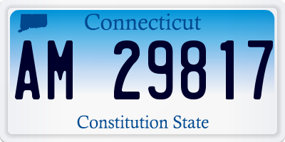CT license plate AM29817