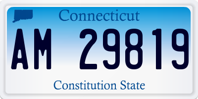 CT license plate AM29819