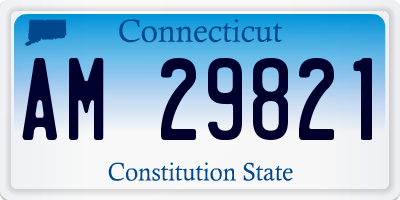 CT license plate AM29821